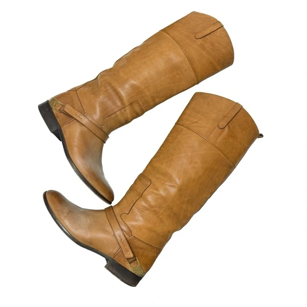 Golden Goose Brown‎ Leather Charyle Knee-High Boots Sz 40/ 9 US